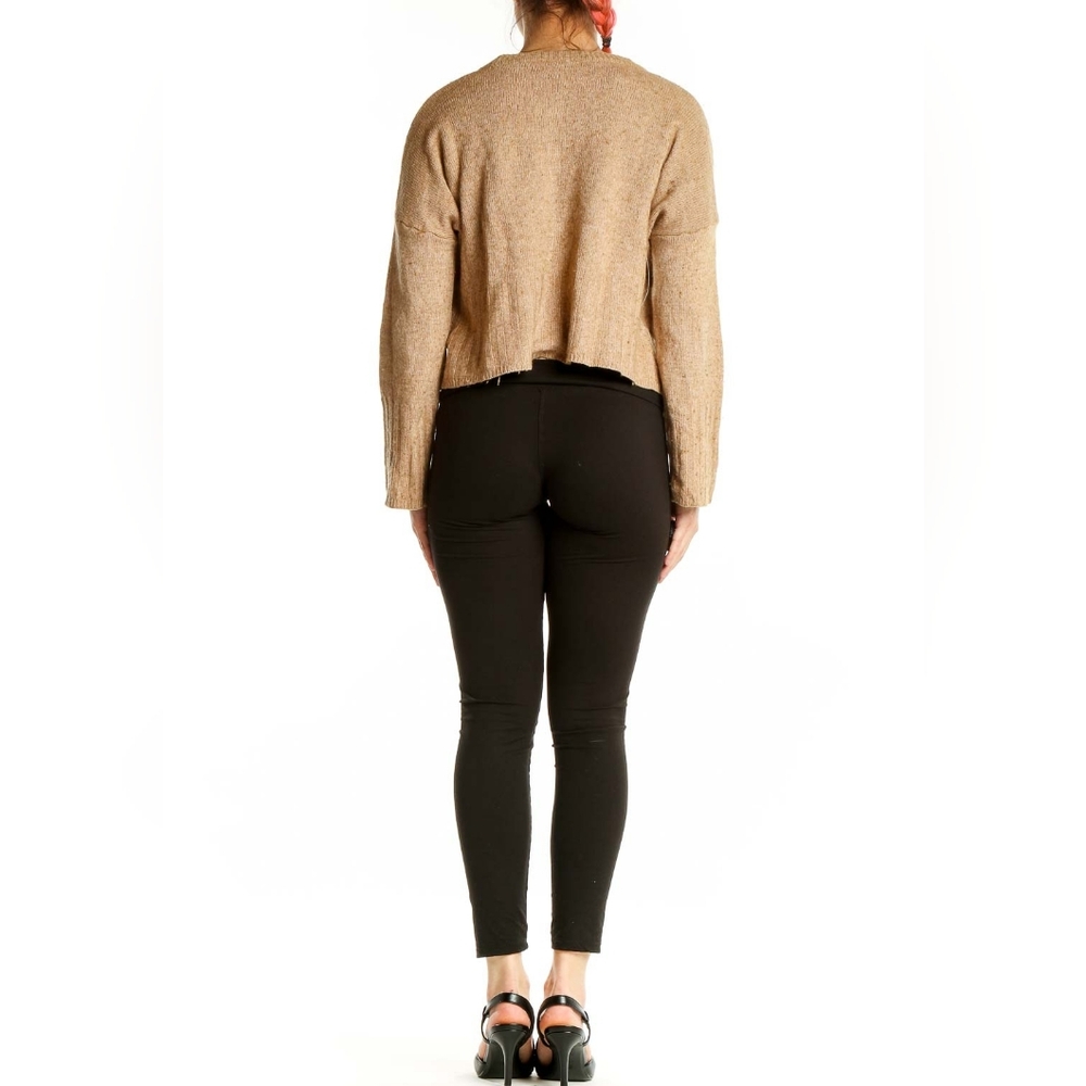 Madewell Camel Cropped Knit Sweater - Picture 2 of 6